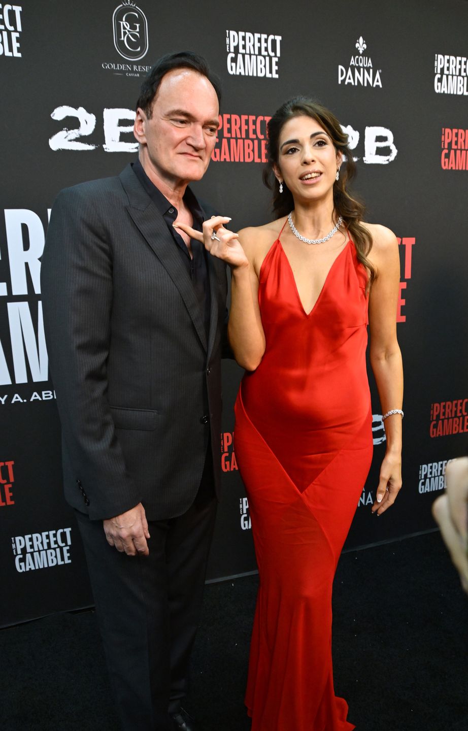 Quentin Tarantino i Daniella Pick Tarantino na premierze