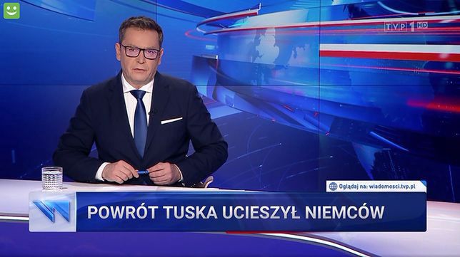 "Wiadomości" TVP sugerowały, że za powrotem Tuska do polskiej polityki stoją Niemcy 