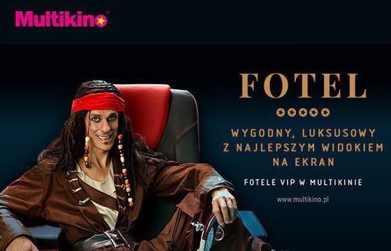 Piotr Żyła jako pirat promuje fotele VIP w Multikinie