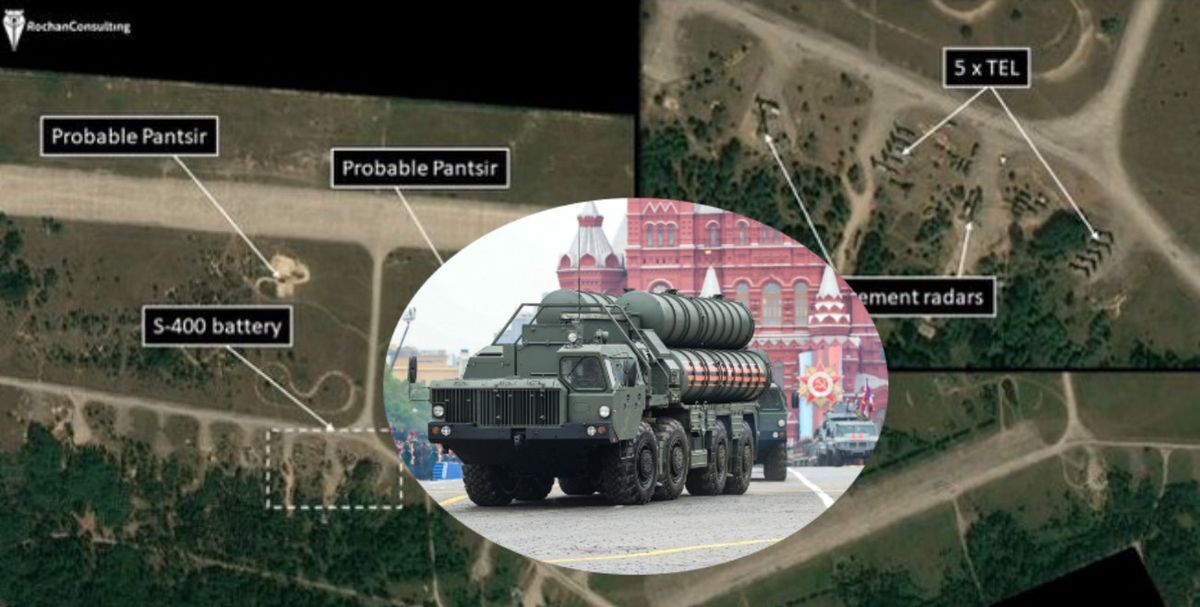 Na zdjęciu widać jednostki przeciwlotniczych systemów rakietowych S-400 "Triumph”