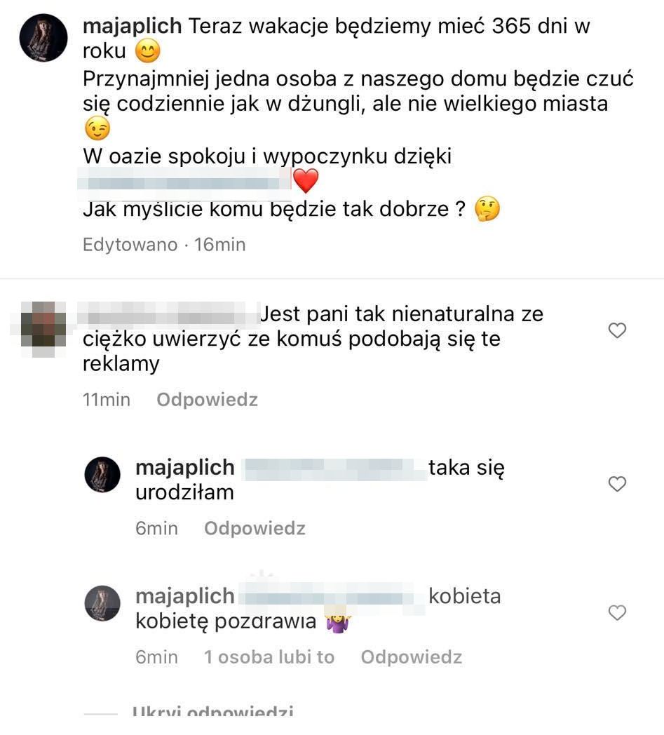 Maja Rutkowski odpowiada na kąśliwe pytania internautki