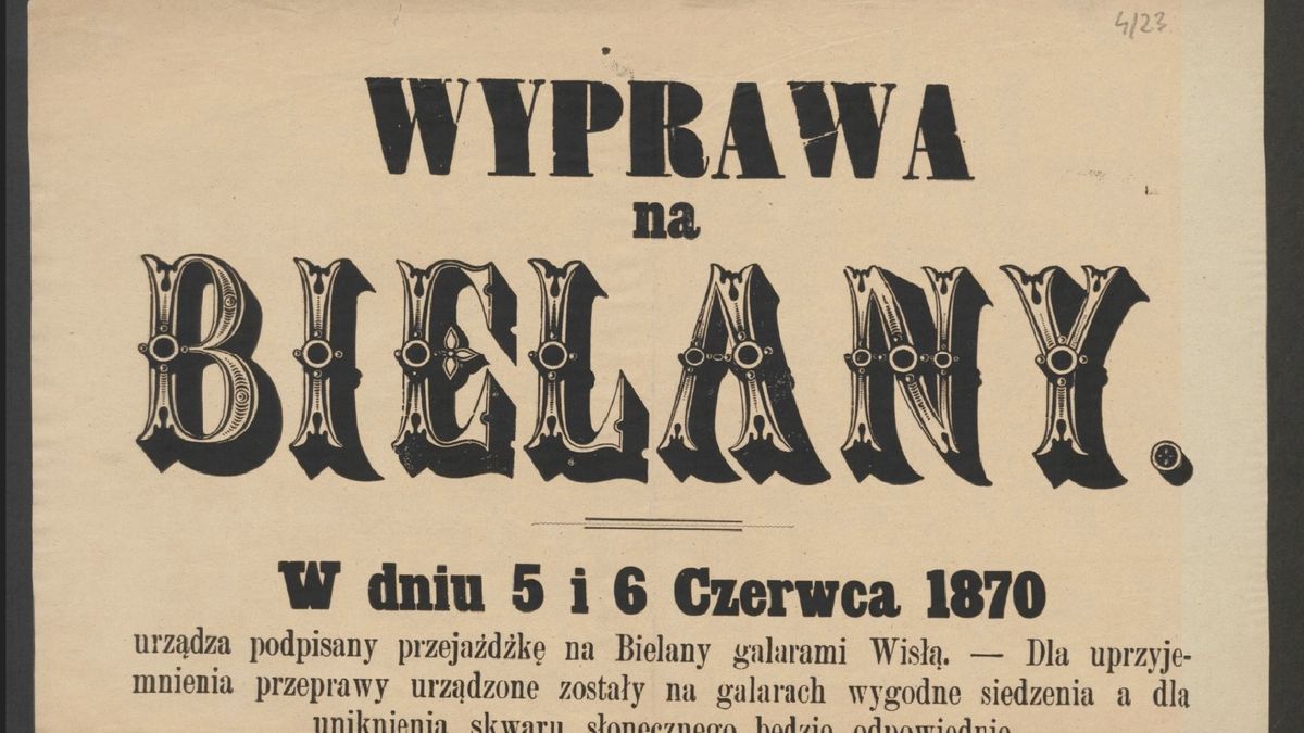 Plakat zabawy na Bielanach