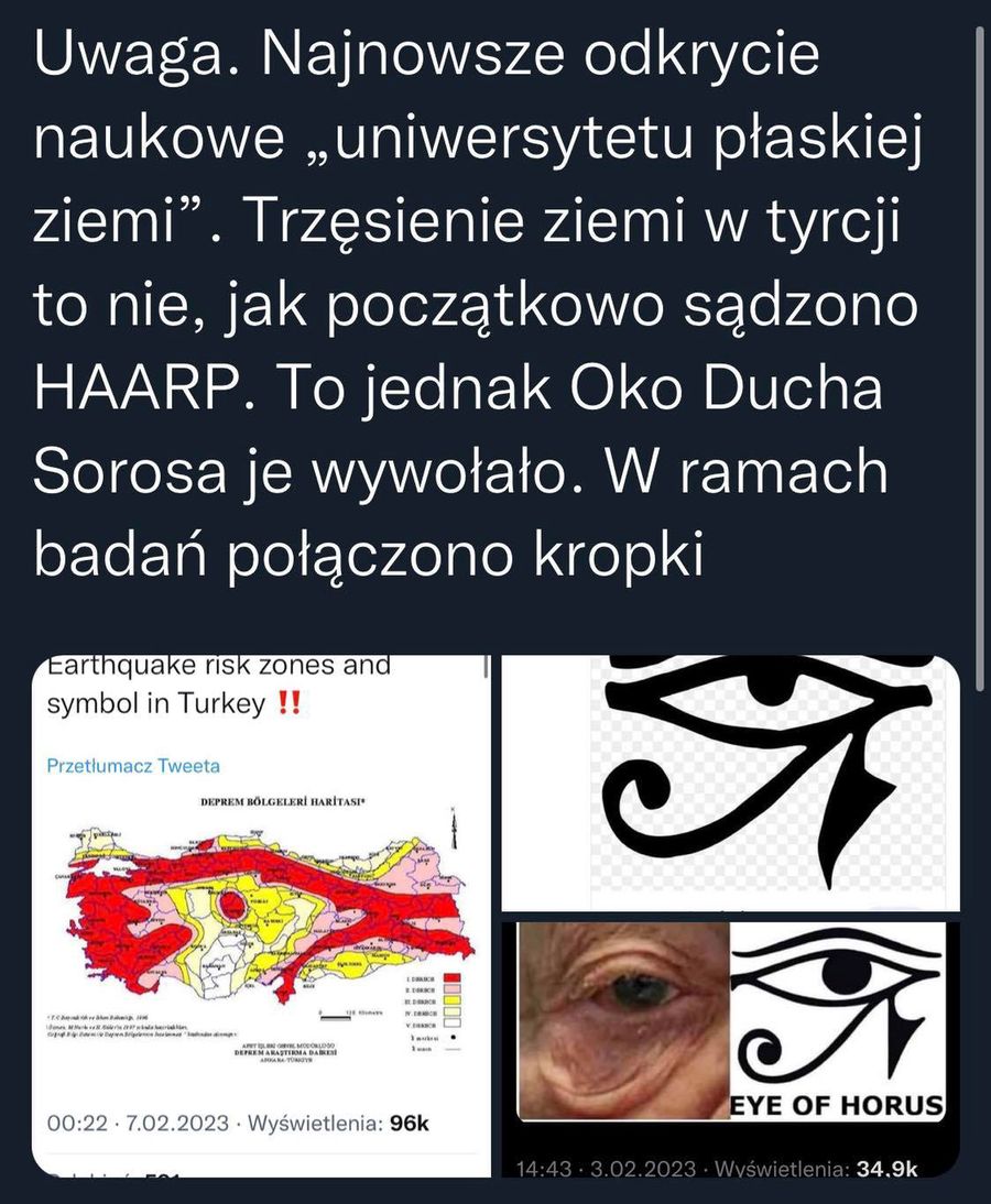 Trzęsienie ziemi w Turcji. Teorie spiskowe