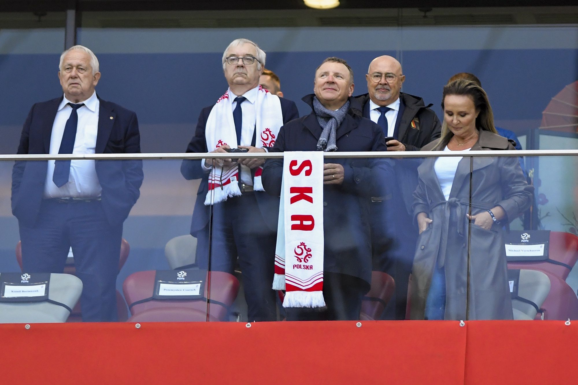 Joanna i Jacek Kurscy kibicują biało-czerwonym na meczu