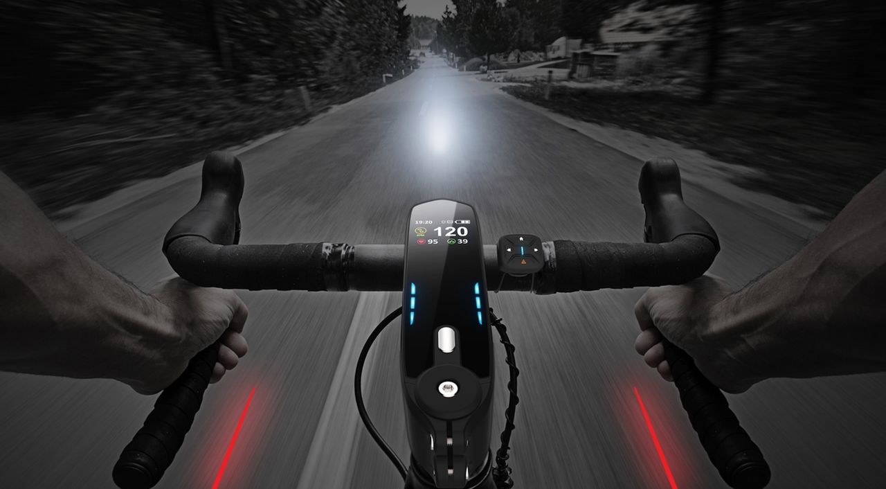 Speednite: inteligentne oświetlenie rowerowe z laserowymi kierunkowskazami