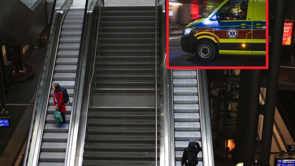 Wypadek w centrum handlowym. Dziecko straciło dwa palce