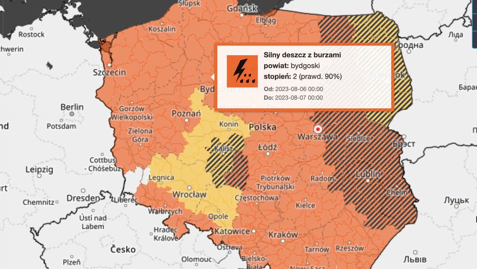 Mapka Instytutu Meteorologii i Gospodarki Wodnej nie pozostawia złudzeń. Pogoda nieprędko się poprawi