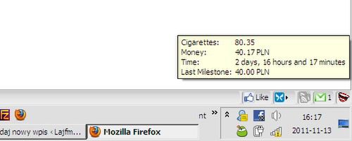 Quitomzilla - dodatek do Firefoxa, który pomaga rzucić palenie 2