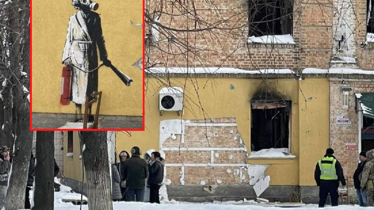 Złodzieje wycięli całą grafikę ze ściany