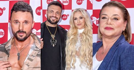 Osobliwy miks celebrytów na konferencji TV Puls: Eliza i Trybson, Qczaj oraz Małgorzata Ostrowska-Królikowska (ZDJĘCIA)