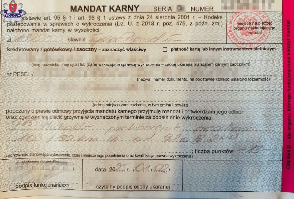 Policjanci z Zamościa zatrzymali kierującą za prędkość