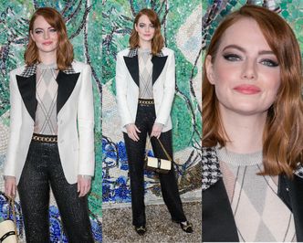 Dostojna Emma Stone na pokazie Louis Vuitton