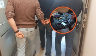 Znaleźli u niego 56 telefonów. Był poszukiwany listami gończymi