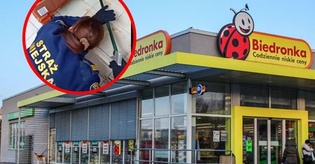 Ukryła się pod paletami. Natychmiast zamknięto sklep