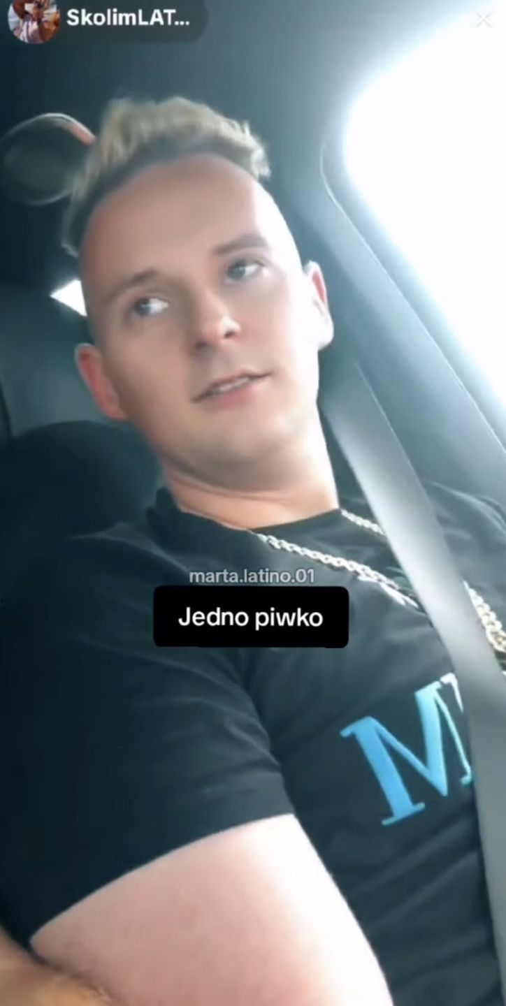 Patryk podczas transmisji na żywo