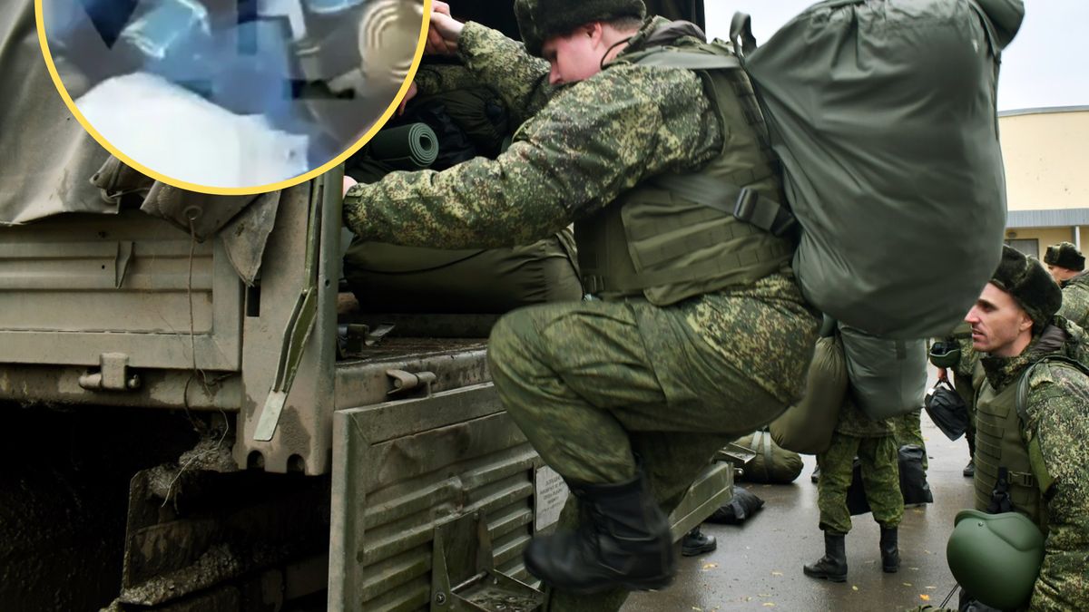 Rosyjscy żołnierze odkryli w jednym z budynków kryjówkę z zapasami jedzenia