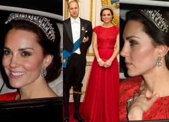 Księżna Kate w tiarze księżnej Diany w Pałacu Buckingham (ZDJĘCIA)