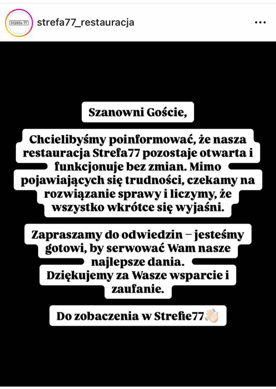 Restauracja Buddy i Grażynki wciąż działa