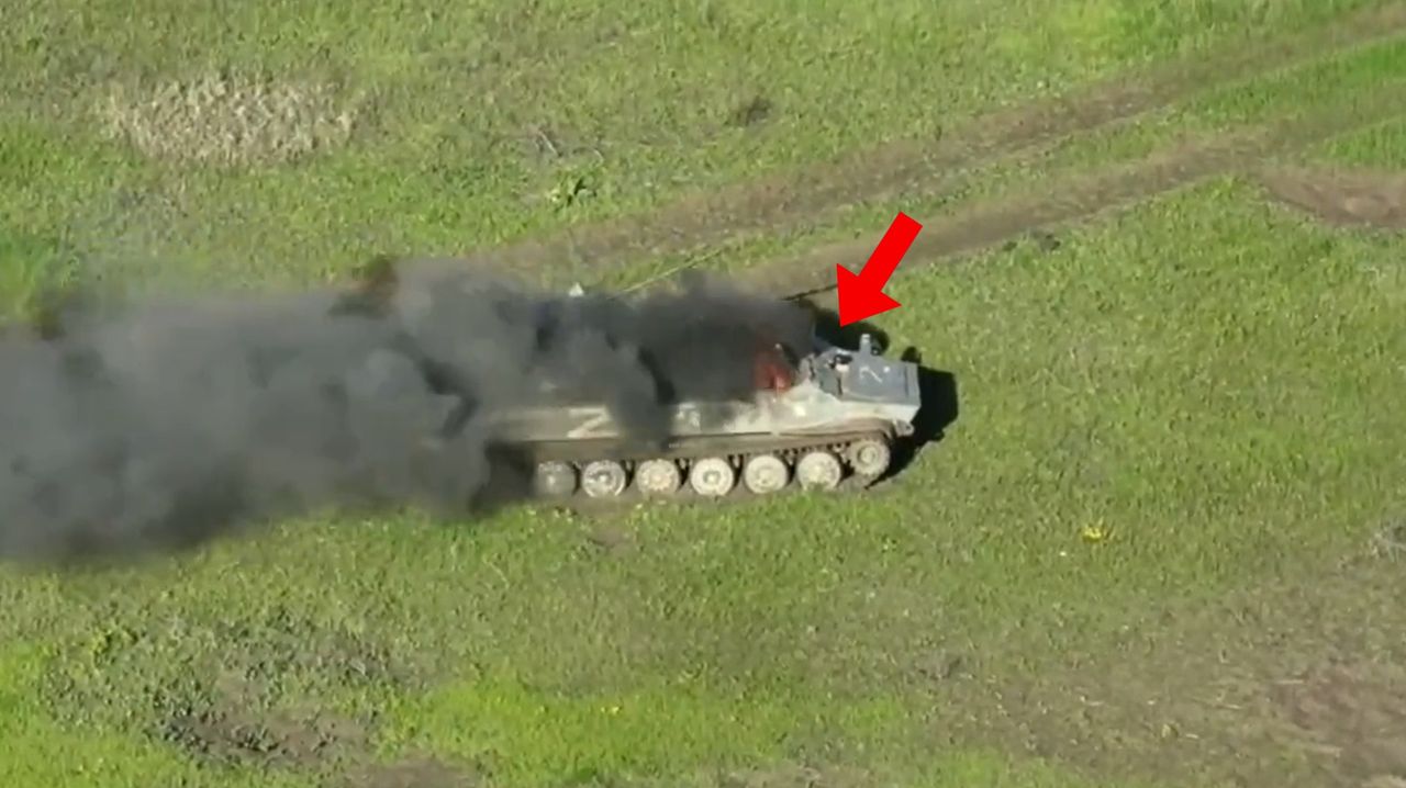 Rosyjski MT-LBM zniszczony. Ukraińcy użyli granatu termobarycznego