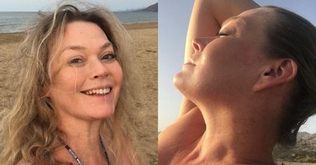 Tamara Arciuch TOPLESS (?) wietrzy pachę na greckiej plaży (FOTO)