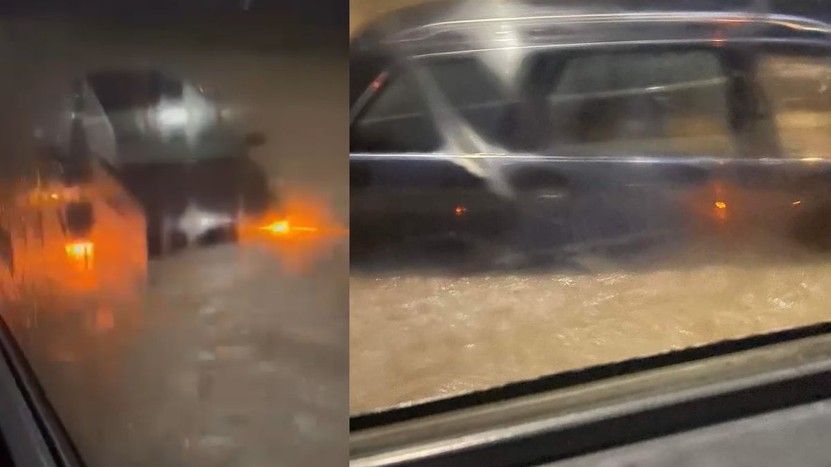 Zalane samochody to efekt wczorajszej ulewy