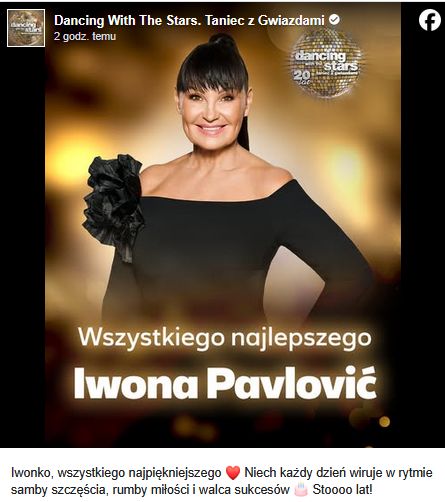 Post dla Iwony Pavlović zniknął z Facebooka