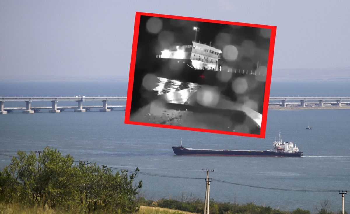 Do ataku na tankowiec doszło w pobliżu Mostu Krymskiego