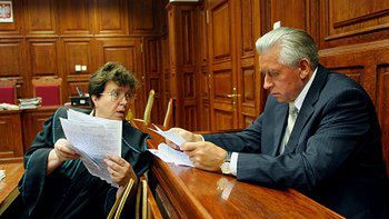 Andrzej Lepper i mec. Róża Żarska