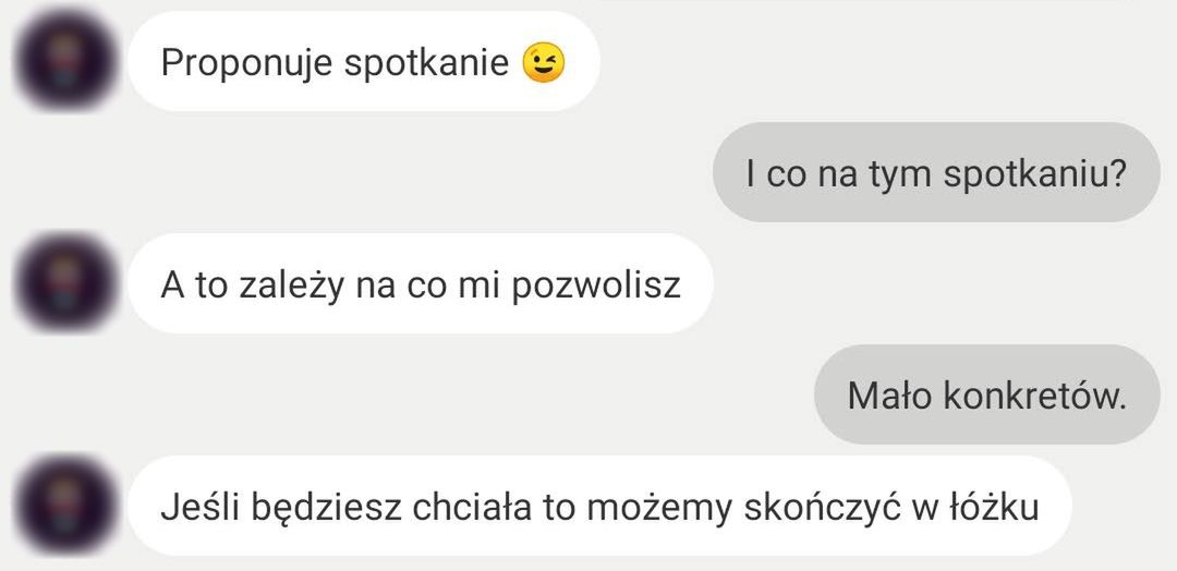 Takich propozycji dostawałam sporo, zwłaszcza w piątkowe wieczory