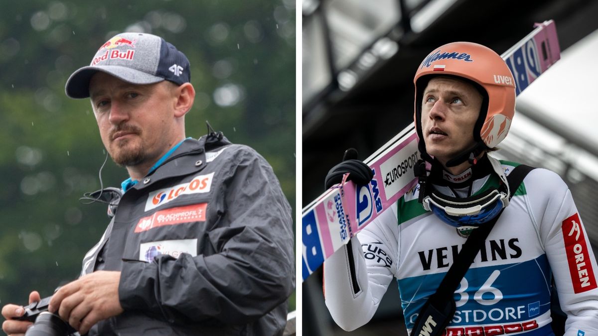 Na zdjęciu: Adam Małysz i Dawid Kubacki (Dominik Berchtold-VOIGT-Getty Images)