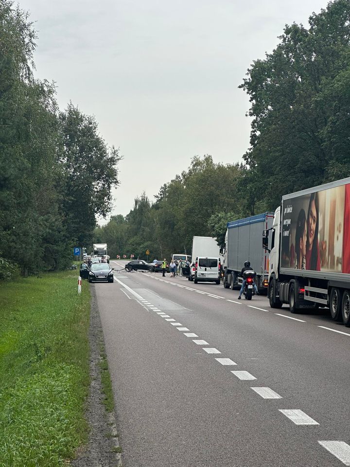 Wypadek na drodze krajowej nr 19 w Wandzinie