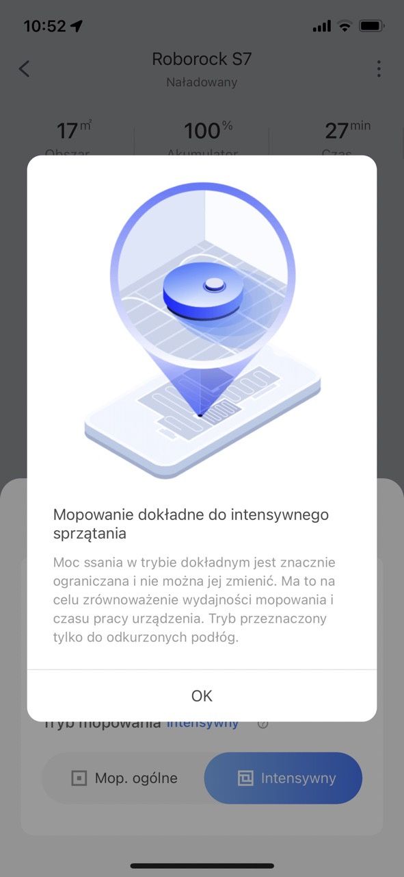 Roborock mopowanie intensywne
