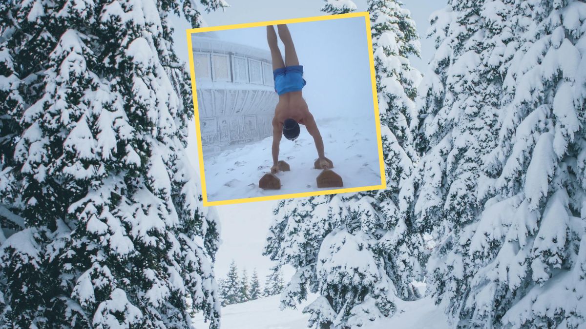  Strażak w samych spodenkach zdobył Śnieżkę  