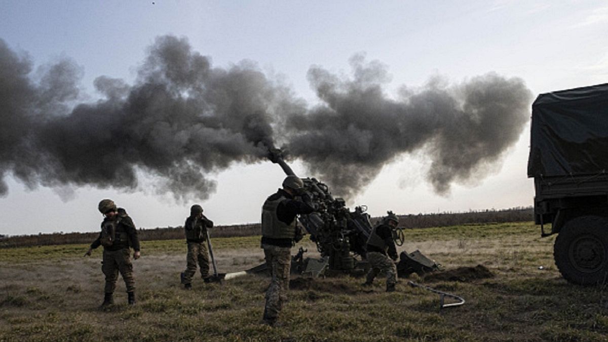 KHERSON OBLAST, UKRAINE - NOVEMBER 05: A howitzer, belonging to Ukrainian artillery battery attached to the 59th Mechanized Brigade, shoots-off to target the points controlled by Russian troops in order to support to the Ukrainian army as Russia-Ukraine war continues in Kherson Oblast, Ukraine on November 05, 2022. (Photo by Metin Aktas/Anadolu Agency via Getty Images)
Anadolu Agency