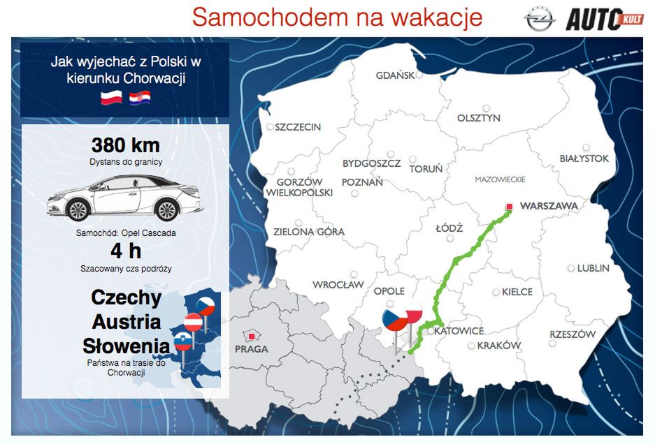 Z Polski do Chorwacji można dojechać na kilka sposobów, ja wybrałem trasę przez Czechy, Austrię i Słowenię aby wyjechać prosto na półwysep Istria, z którego rozpoczynamy dalszą podróż wgłąb kraju.