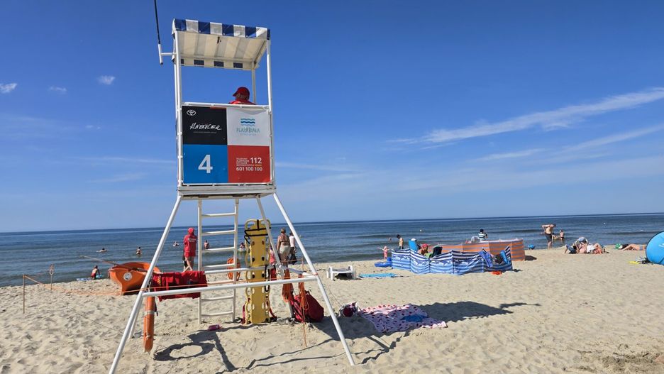 Czerwona flaga i ratownik | NaMierzeje.pl