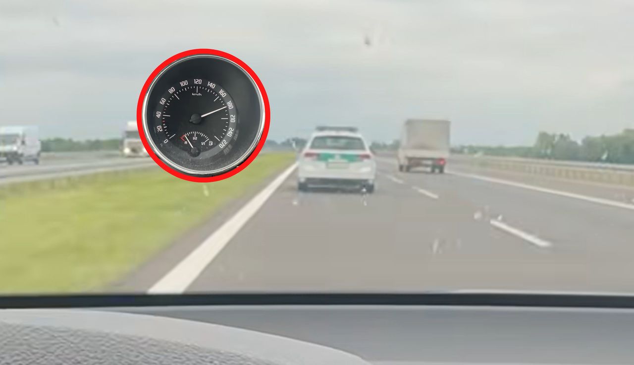 Nagrał radiowóz KAS na A4. Mamy komentarz