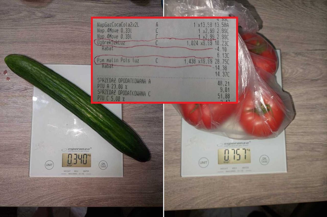 Kupiła warzywa w Biedronce. Porównała wagę