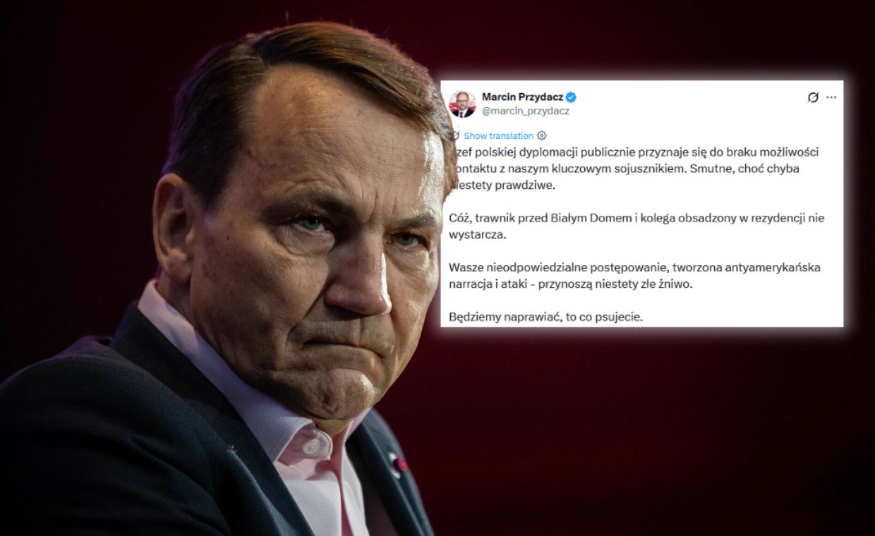 Przydacz odciął się Sikorskiemu. "Smutne, choć chyba niestety prawdziwe"