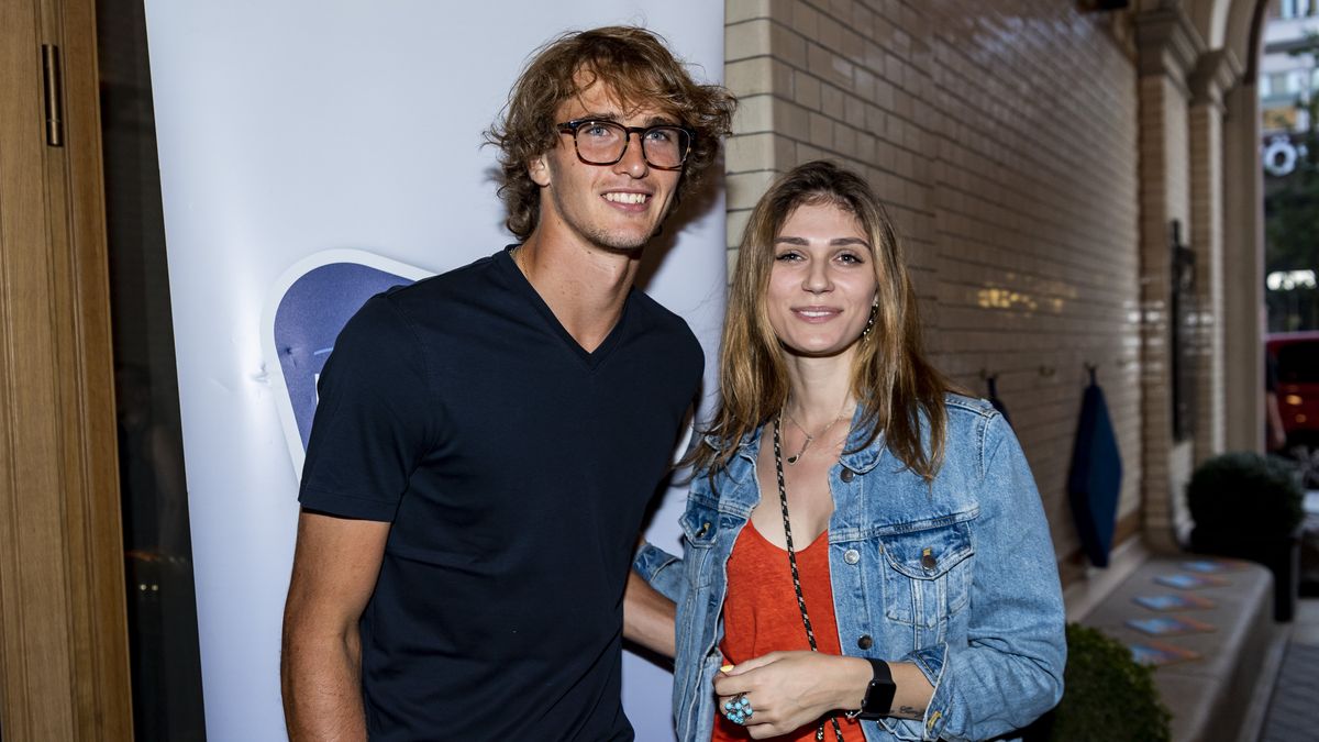 HAMBURG, GERMANY - JULY 23: Alexander Zverev and his girlfriend Olga Sharypova attend the Hamburg Open 2019 Players Party at Tortue on July 23, 2019 in Hamburg, Germany. (Photo by Alexander Scheuber/Getty Images for Hamburg Open)
