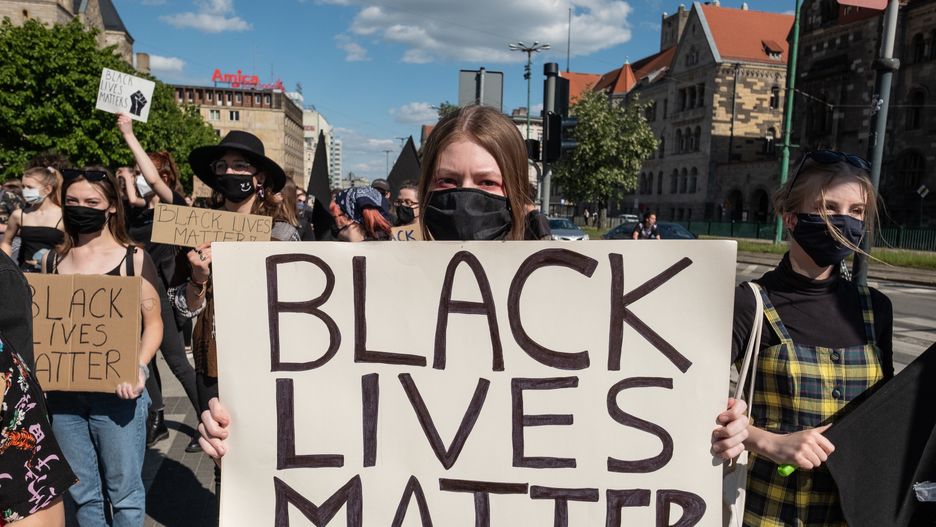 Poznan, 03.06.2020. Milczacy protest black lives matter i cant breathe.,Image: 526425713, License: Rights-managed, Restrictions: , Model Release: no, Credit line: PAWEL F. MATYSIAK / Forum