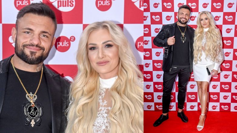 Celebryci pozują na konferencji TV Puls