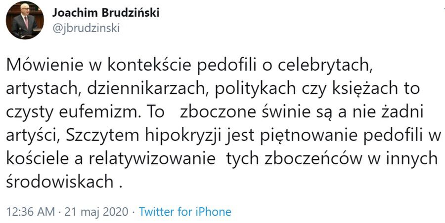 Joachim Brudziński komentuje "Nic się nie stało"
