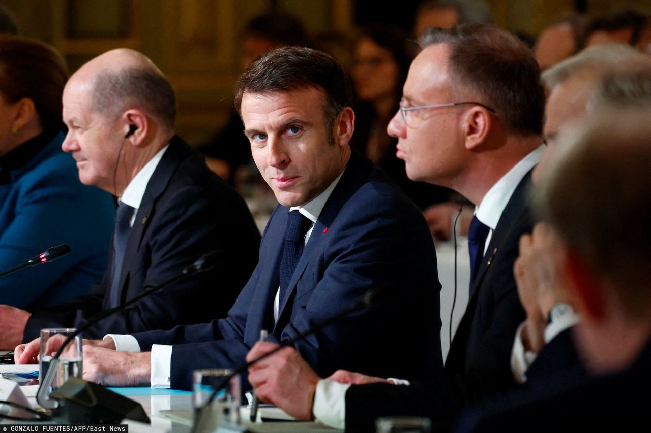 Olaf Scholz, Emmanuel Macron, Andrzej Duda