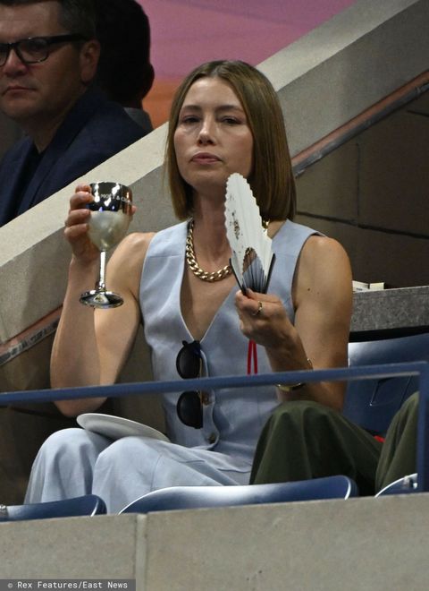 Znani na US Open 2024ALL NEW YORK DALIES OUT
Mandatory Credit: Photo by Larry Marano/Shutterstock (14673410bo)
Jessica Biel is seen watching Novak Djokovic Vs Laslo Djere on Arthur Ashe Stadium
US Open Championships 2024, Day Three, Flushing Meadows, New York, USA - 28 Aug 2024Larry Marano/Shutterstock