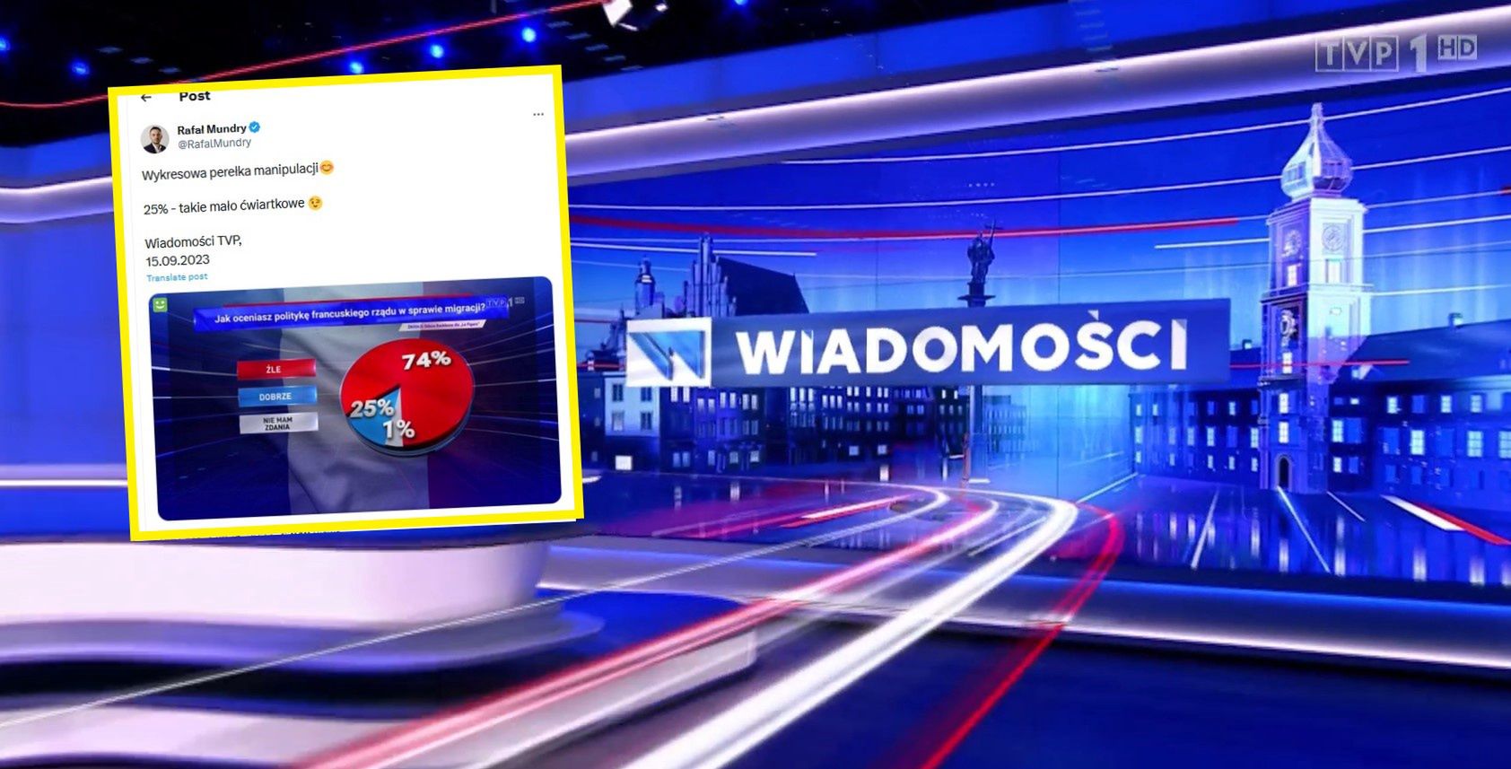 Widać od razu. Ale wtopa w "Wiadomościach" TVP