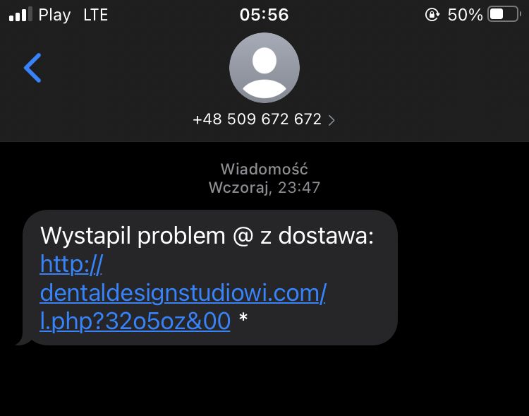 Fałszywy SMS - zgłoszenie czytelnika