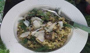 Kremowe risotto z suszonymi grzybami. Zachwyca smakiem