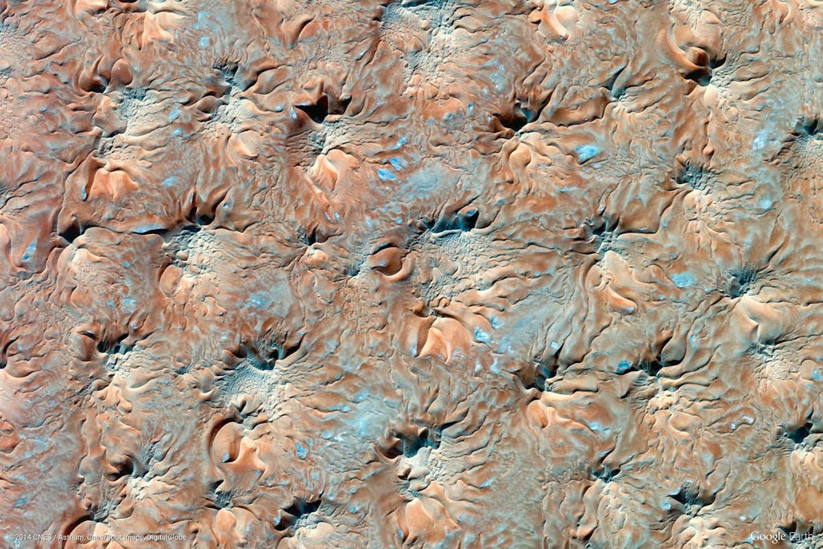 Niezwykłe kolory, kształty i wzory na zdjęciach satelitarnych Ziemi z Google Earth 12