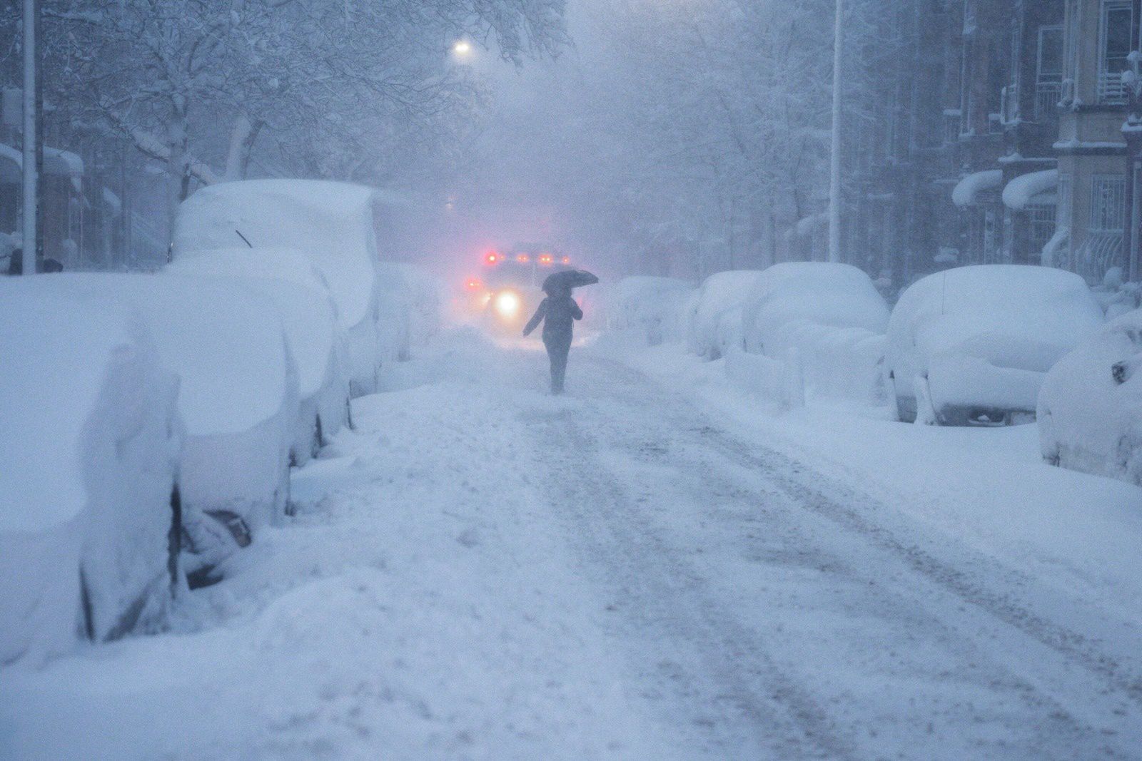 Śnieżyca w Nowym Jorku